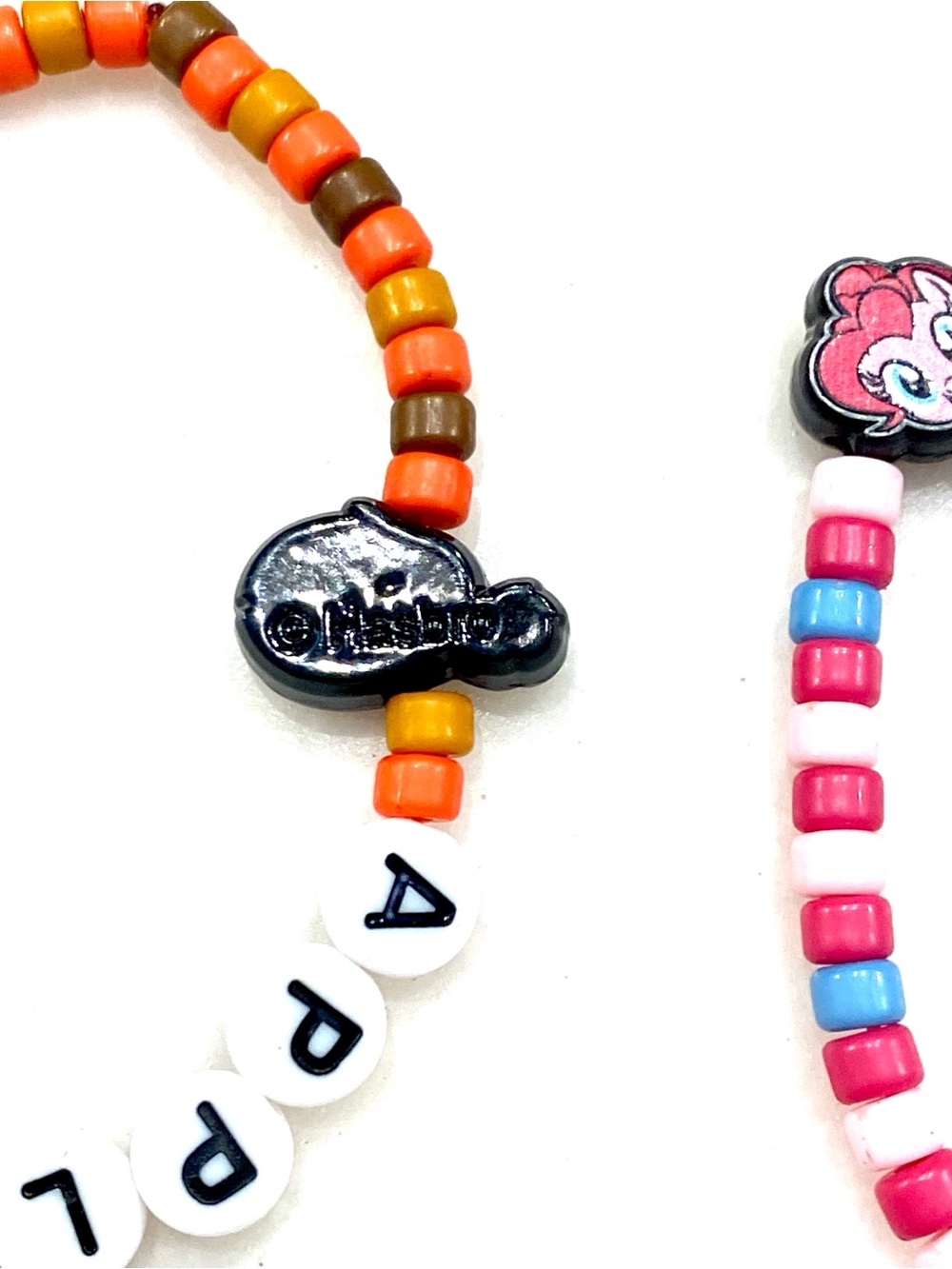 Vintage Hasbro My Little Pony Character Name Bracelets - Orange, Pink, Purple - Picture 2 of 3